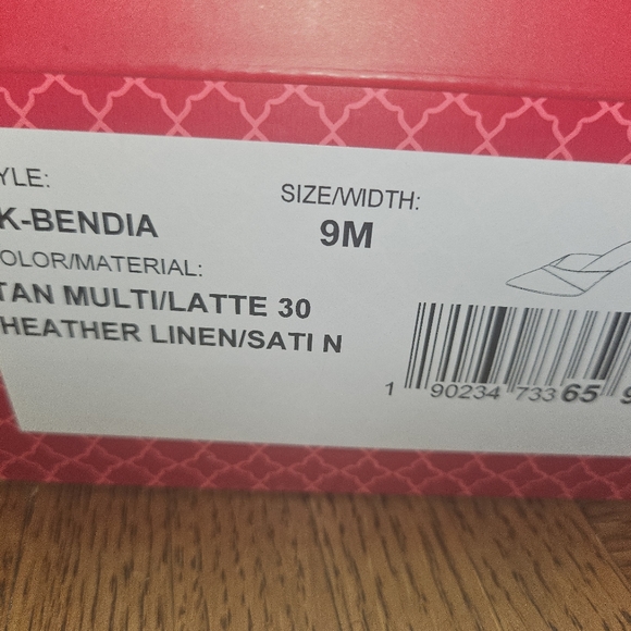 Kelly and Katie tan multi latte Heather linen satin pumps - Picture 3 of 6